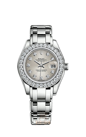 Rolex Pearlmaster Watch 80299-0049 29 mm White gold Case Silver Dial