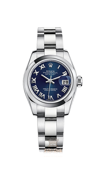 Rolex Lady-Datejust Watch 179160-0039 26 mm Stainless steel Case Dark blue Dial