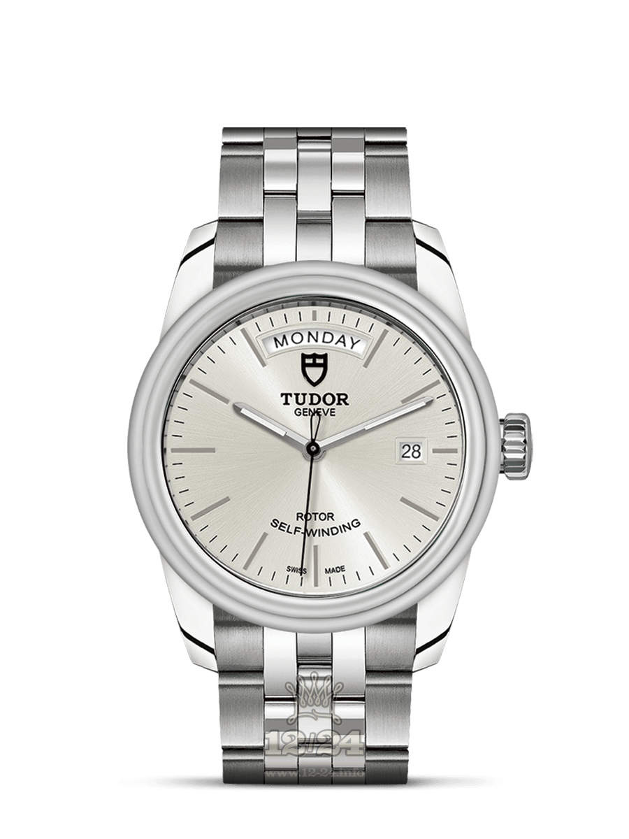 Tudor Glamour Watch M56000-0005 39 mm Stainless steel Case Silver Dial