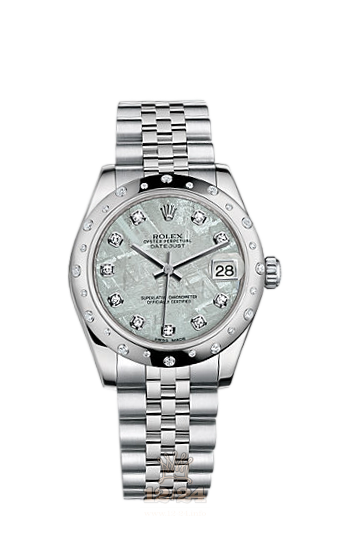 Rolex Lady-Datejust Watch 178344-0020 31 mm Steel / White gold Case Gray Silver Dial