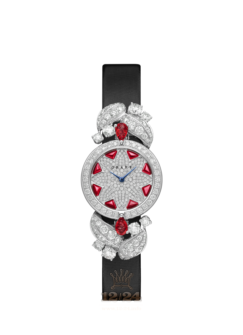 Graff Jewellery Watches Watch GL25WGDR White gold Case Silver Red Dial