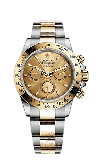 Rolex Cosmograph Daytona Watch 116523-0042 40 mm Steel / Yellow gold Case Golden Dial