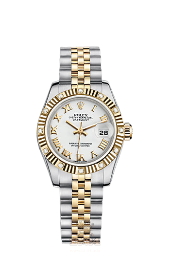 Rolex Lady-Datejust Watch 179313-0092 26 mm Steel / White gold Case White Dial
