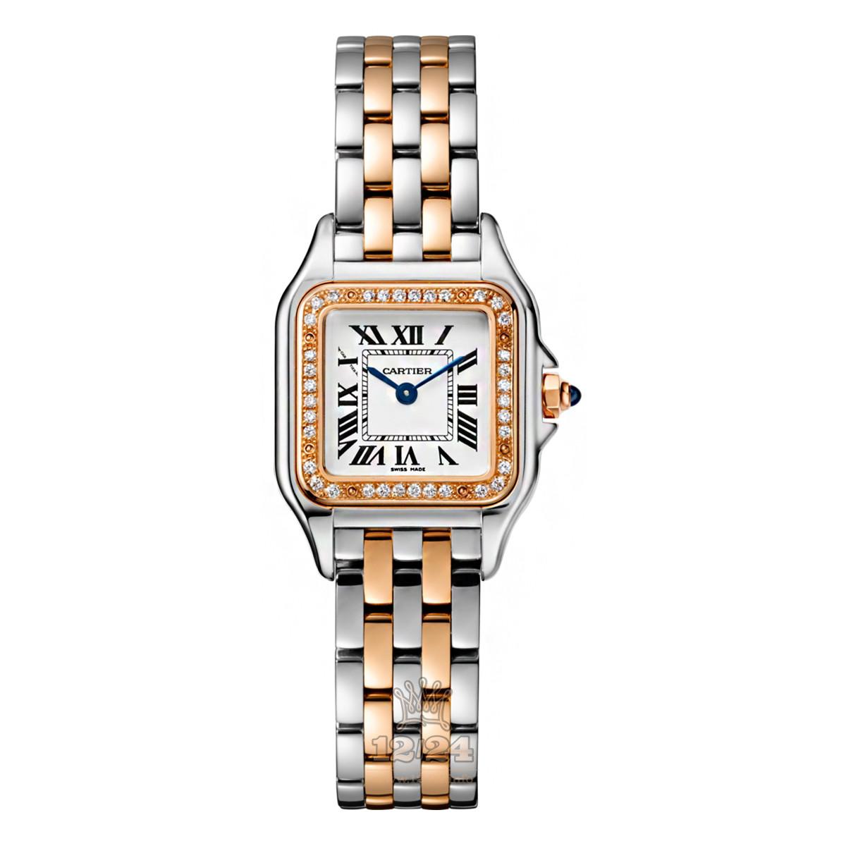 Cartier Panthere de Cartier Watch W3PN0006 30 mm Stainless steel Pink gold Case Silver Dial
