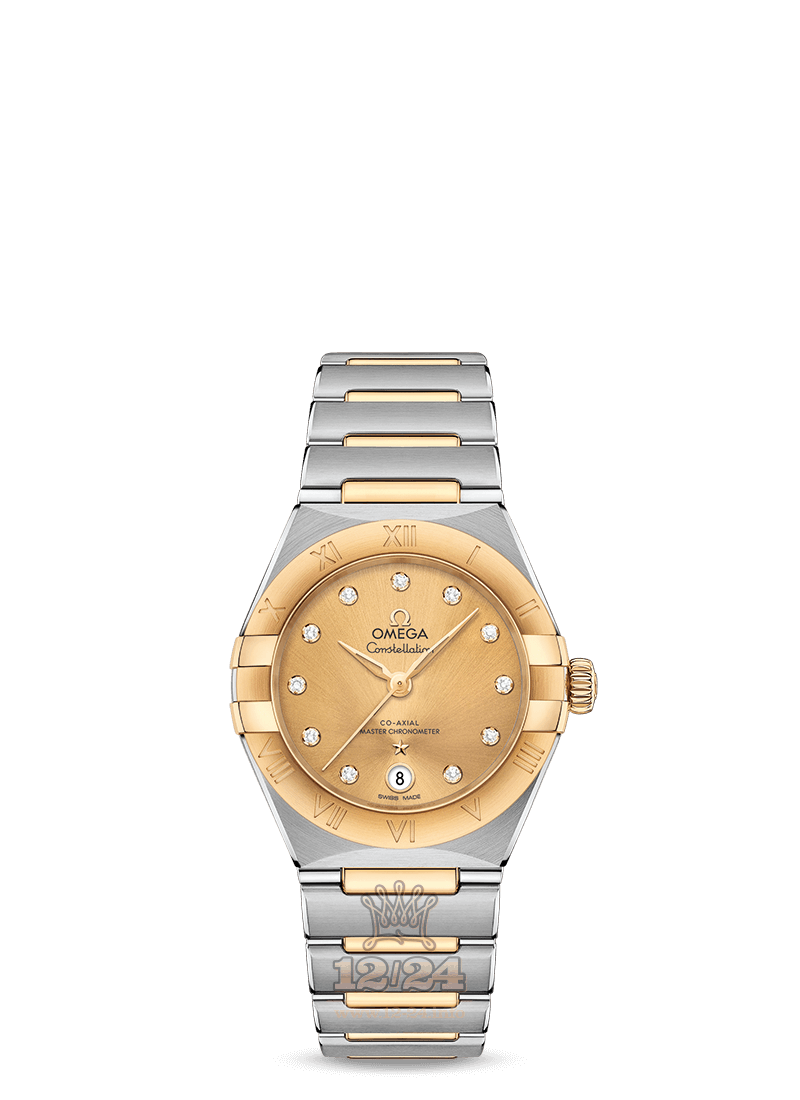 Omega Constellation Watch 131.20.29.20.58.001 29 mm Steel / Yellow gold Case Golden Dial