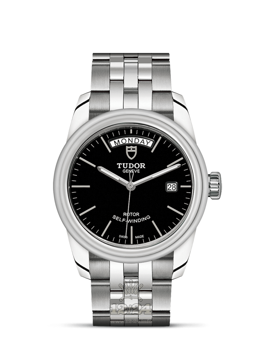 Tudor Glamour Watch M56000-0007 39 mm Stainless steel Case Black Dial