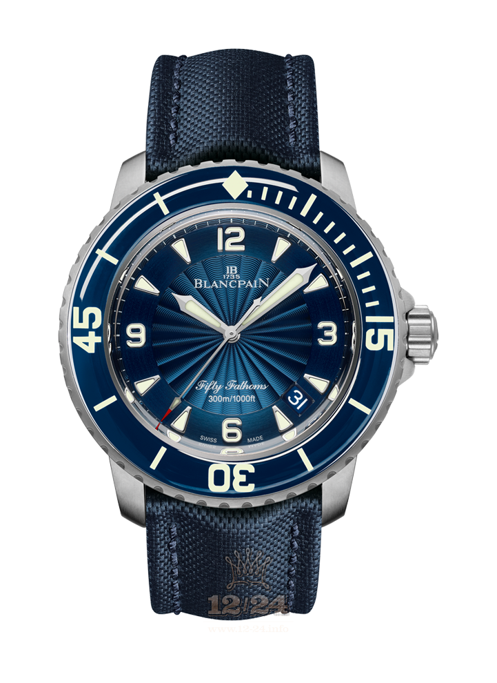 Blancpain Fifty Fathoms Watch 5015D-1140-52B 45 mm Stainless steel Case Dark blue Dial