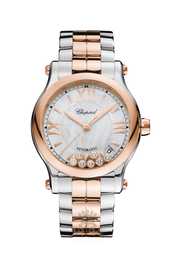 Chopard Happy Diamonds Watch 278559-6009 36 mm Steel / Pink gold Case White Dial