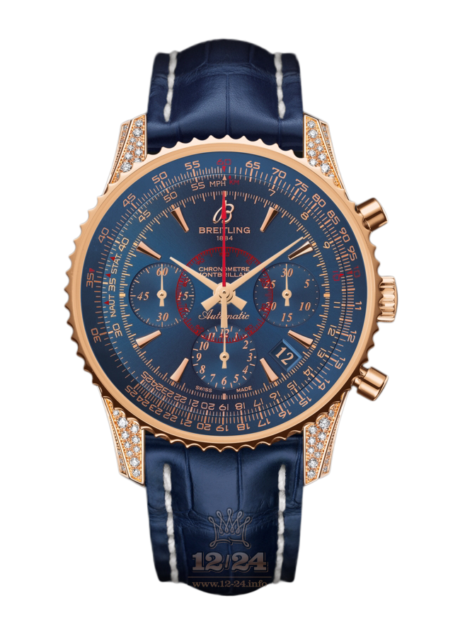 Breitling Montbrillant Watch RB0130AL|C896|718P|R18BA.1 40 mm Red gold Case Dark blue Dial