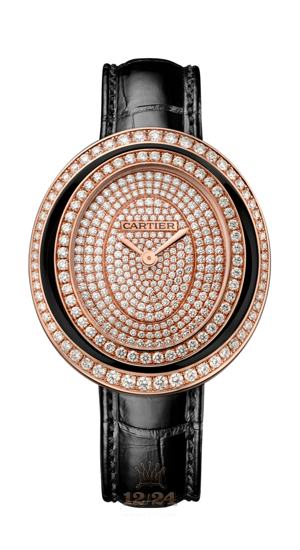 Cartier Hypnose Watch WJHY0007 33 mm Pink gold Case Silver Golden Dial