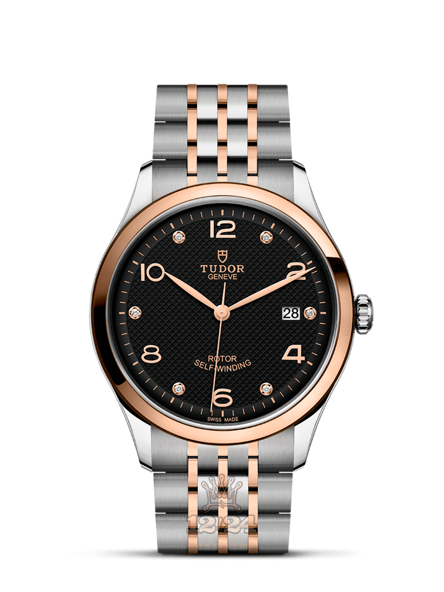 Tudor 1926 Watch m91551-0004 39 mm Steel / Pink gold Case Black Dial