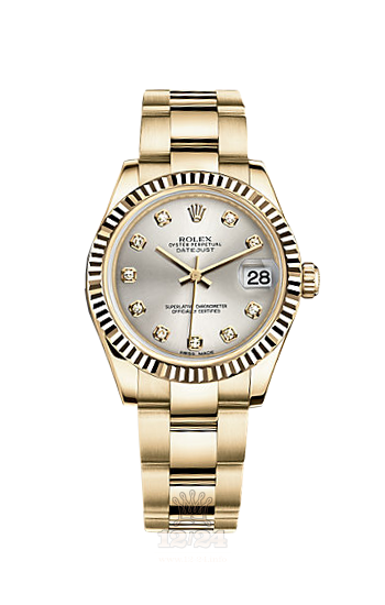 Rolex Datejust Watch 178278-0037 31 mm Yellow gold Case Silver Dial