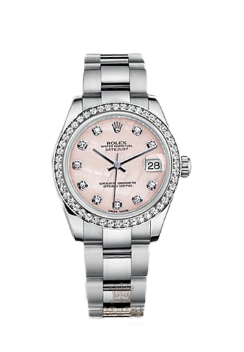 Rolex Datejust Watch 178384-0061 31 mm Steel / White gold Case Pink Dial