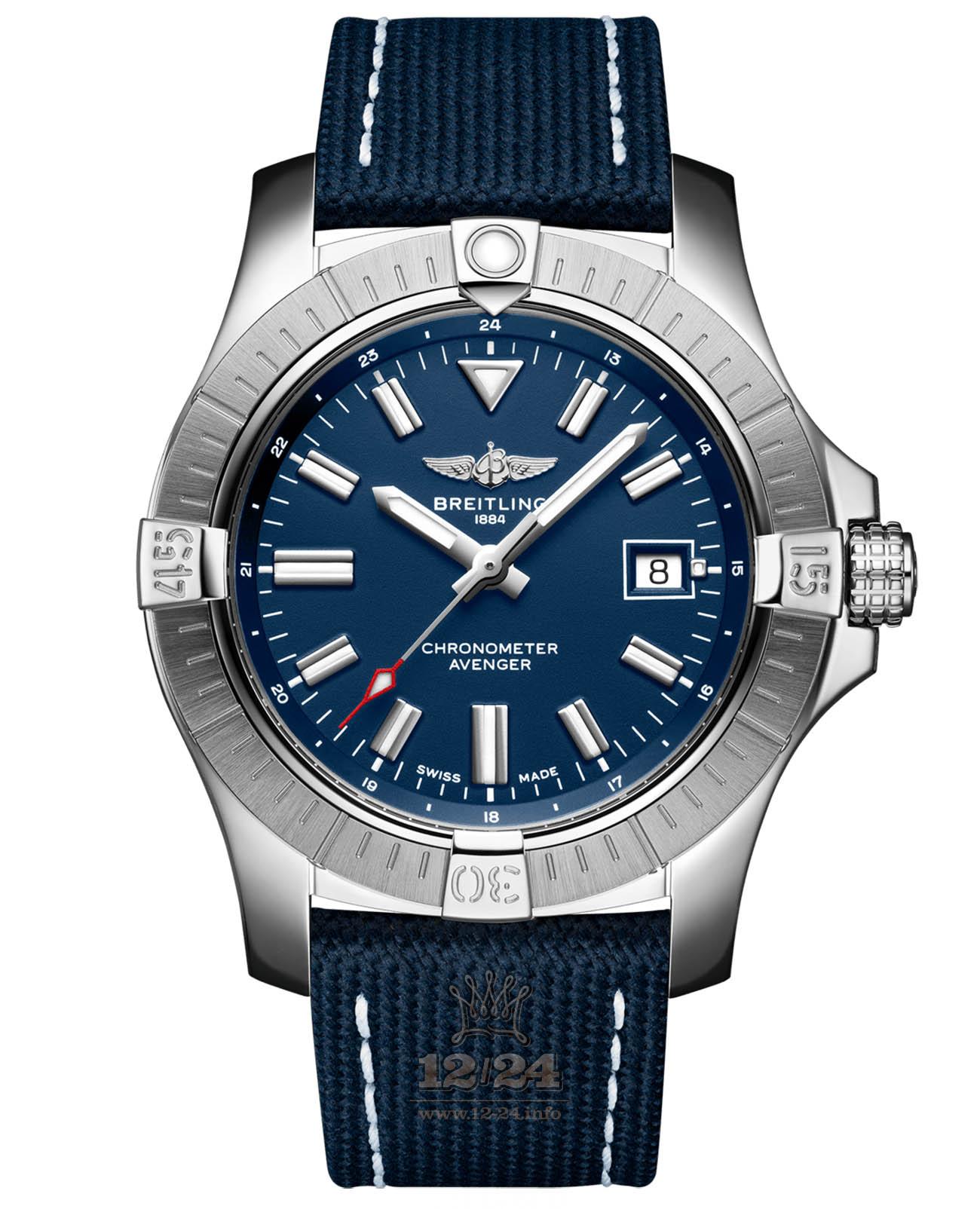 Breitling Avenger Watch A17318101C1X2 43 mm Stainless steel Case Dark blue Dial