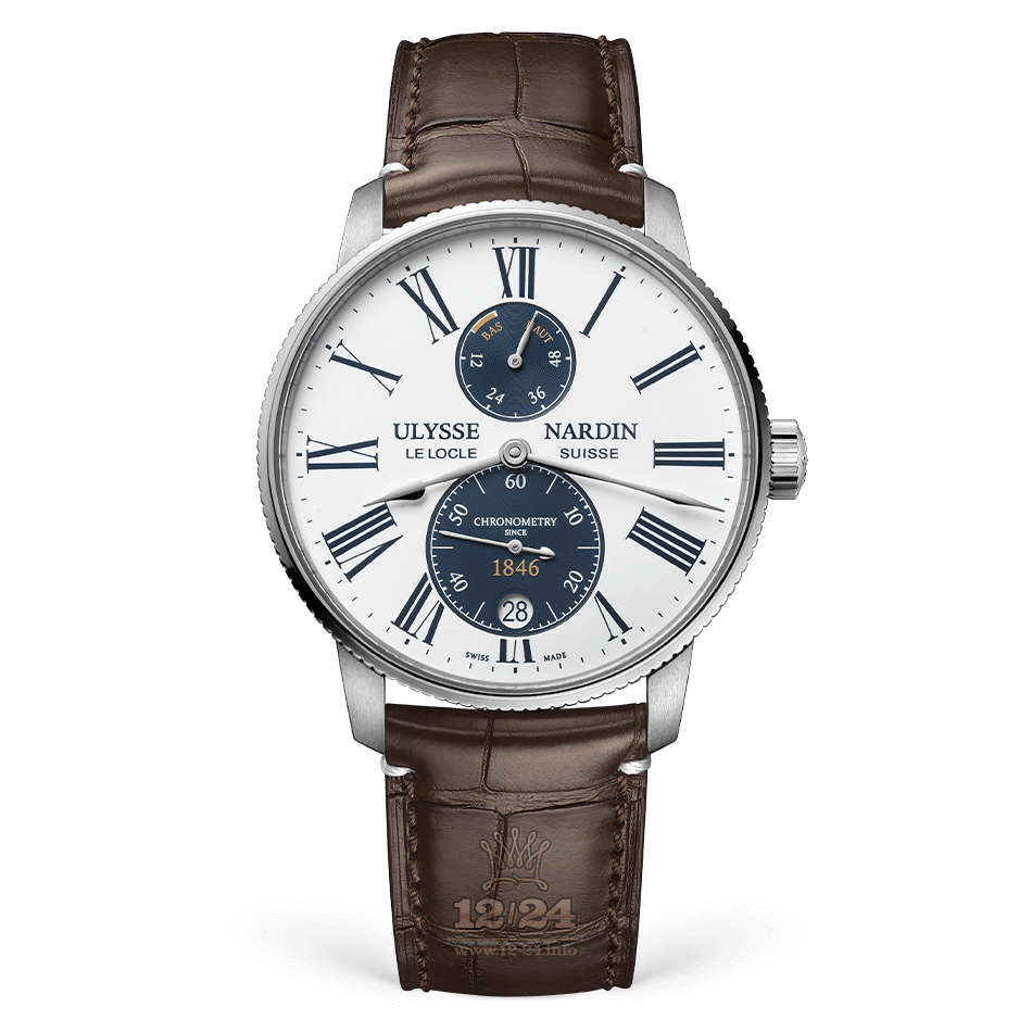 Ulysse Nardin Marine Watch 1183-310LE-0A-175/1A 42 mm Stainless steel Case White Dial