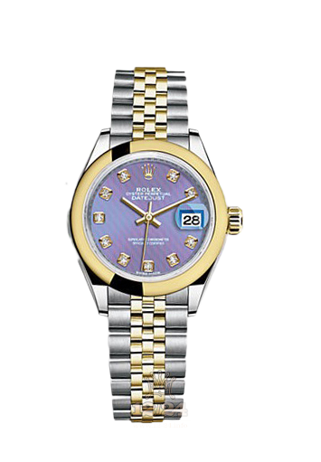 Rolex Datejust Watch 279163-0017 28 mm Steel / Yellow gold Case Dark blue Purple Dial