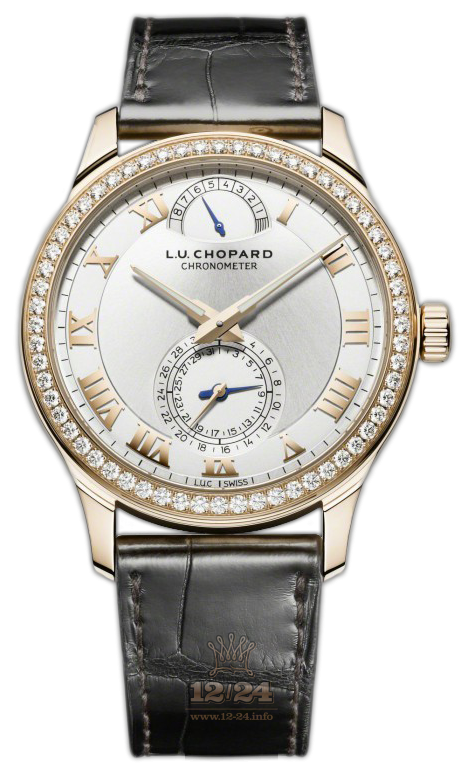 Chopard L.U.C Watch 171926-5001 43 mm Pink gold Case Silver Dial