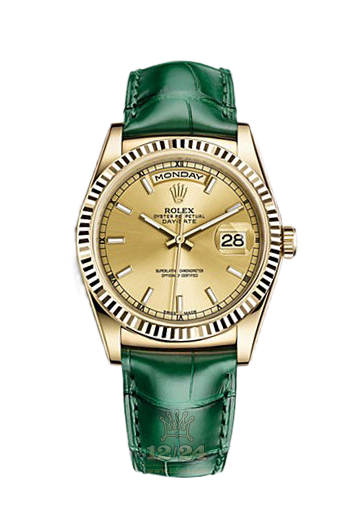 Rolex Day-Date Watch 118138-0125 36 mm Yellow gold Case Golden Dial