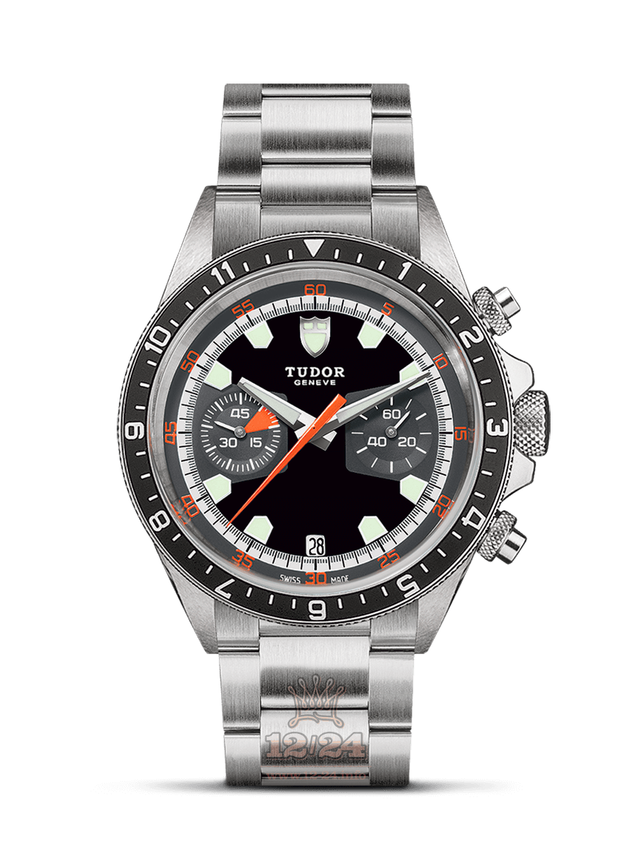 Tudor Chrono Watch M70330N-0005 42 mm Stainless steel Case Black Gray Dial