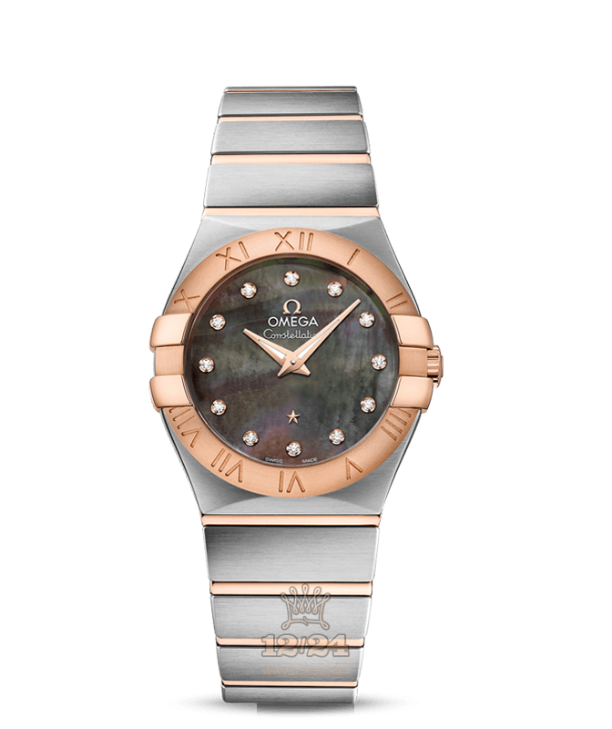Omega Constellation Watch 123.20.27.60.57.006 27 mm Steel / Pink gold Case Gray Dial
