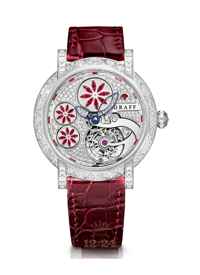 Graff MasterGraff Watch MGF42WGDFSLDR 42 mm White gold Case Silver Red Dial