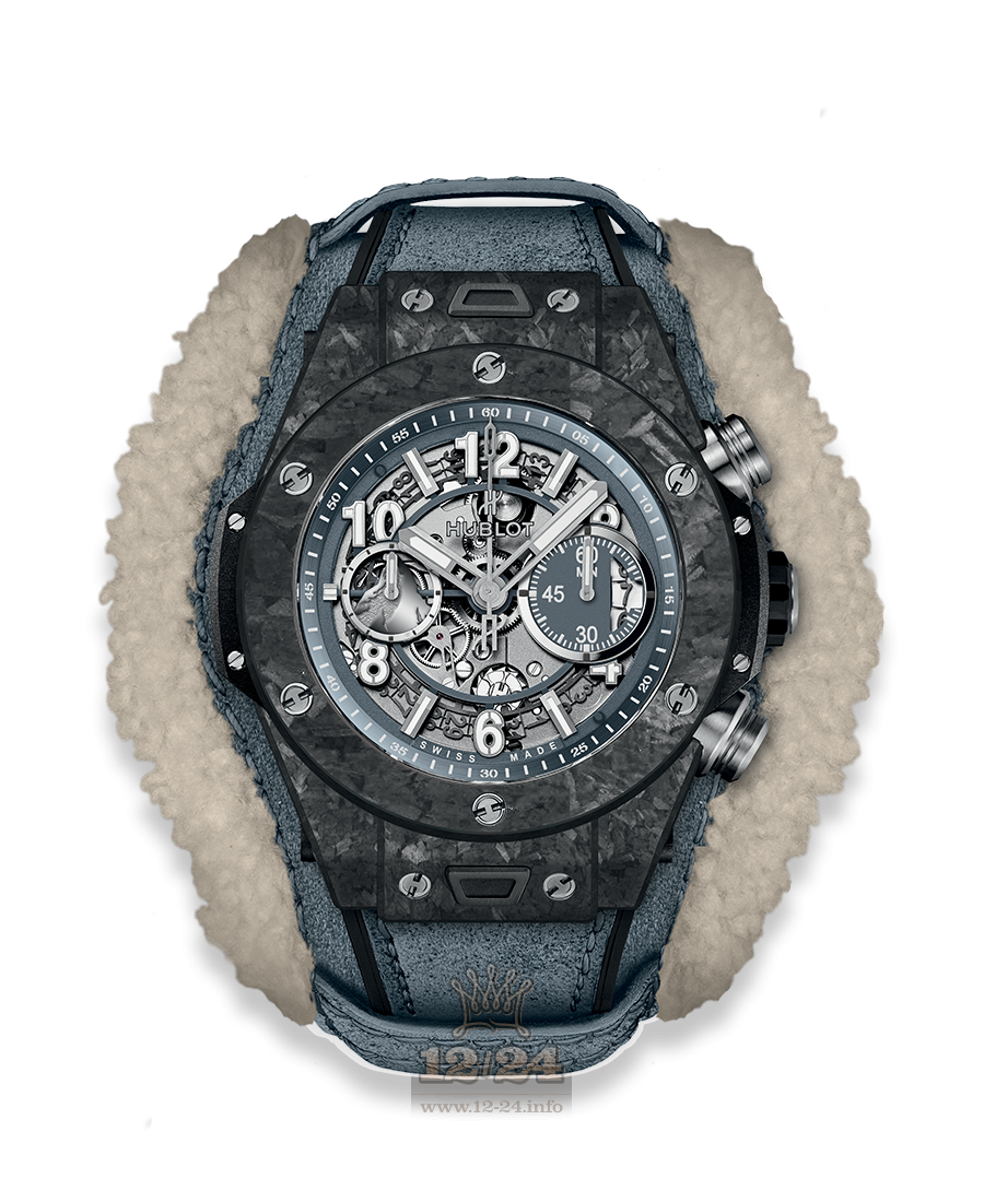 Hublot Big Bang Watch 411.QK.7170.VR.ALP18 45 mm Carbon Case Silver Dark blue Dial