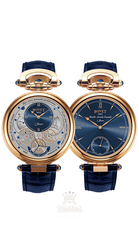 Bovet Fleurier Complications Watch AI43005 43 mm Pink gold Case Dark blue Dial