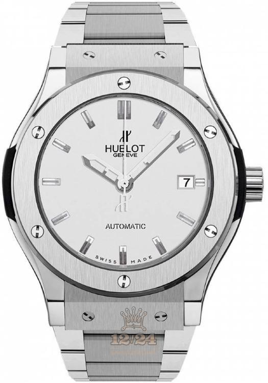 Hublot Classic Fusion Watch 510.NX.2610.NX 45 mm Titanium Case White Dial