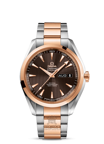 Omega Aqua Terra 150 M Watch 231.20.43.22.06.002 43 mm Steel / Pink gold Case Gray Dial
