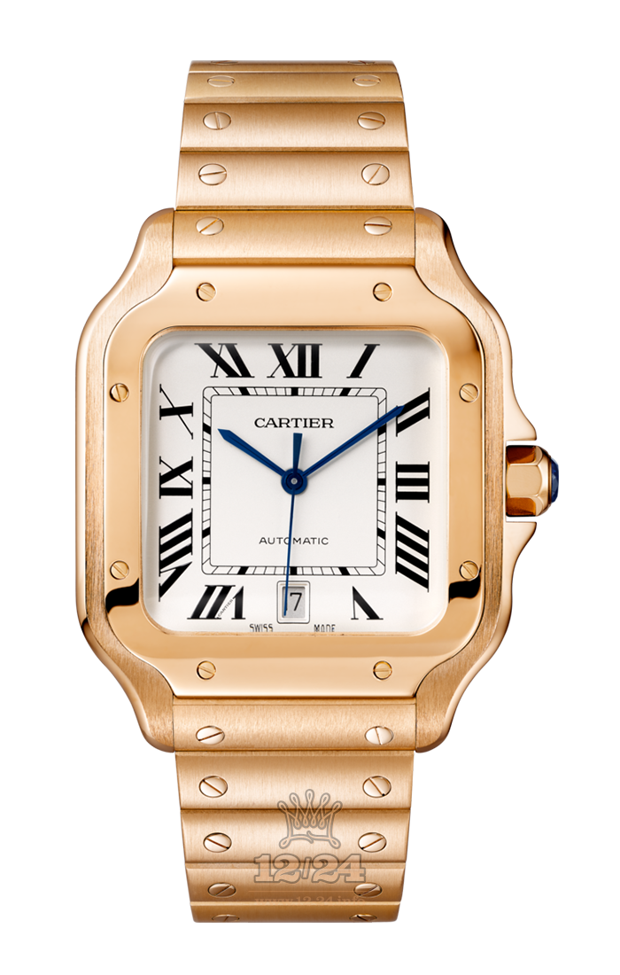 Cartier Santos de Cartier Watch WGSA0007 40 mm Pink gold Case White Dial