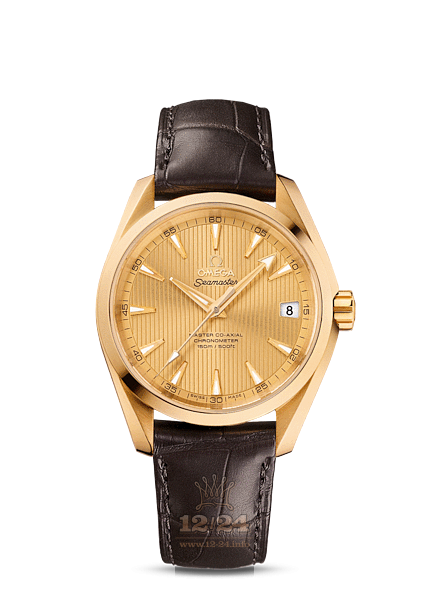Omega Aqua Terra 150 M Watch 231.53.39.21.08.001 38 mm Yellow gold Case Golden Dial