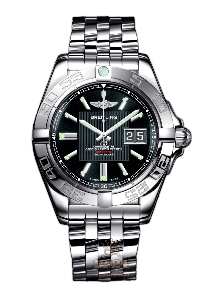 Breitling Galactic Watch A49350L2/BA07/366A 41 mm Stainless steel Case Black Dial