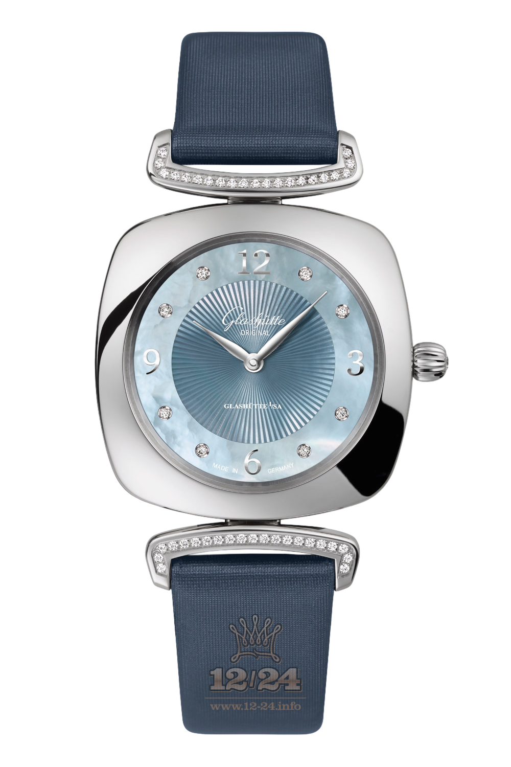 Glashutte Ladies Watch 1-03-02-06-12-34 31 mm Stainless steel Case Blue Dial