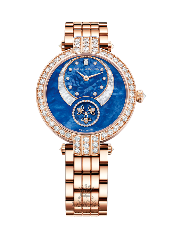 Harry Winston The Premier Collection Watch PRNASS36RR002 36 mm Pink gold Case White Blue Dial
