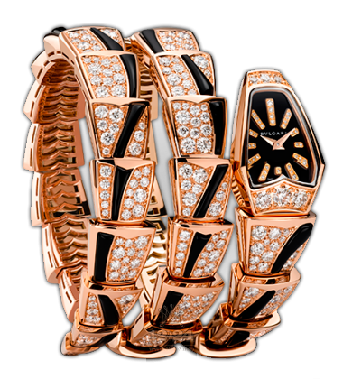 Bvlgari Serpenti Watch 102035 SPP26BGD1GD2O.2T 26 mm Pink gold Case Black Dial