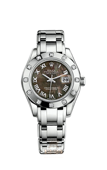 Rolex Pearlmaster Watch 80319-0043 29 mm White gold Case Black Dial