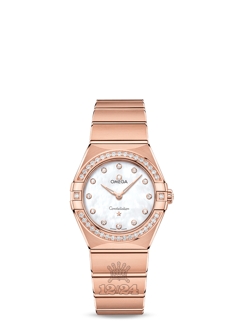 Omega Constellation Watch 131.55.28.60.55.001 28 mm Pink gold Case White Dial
