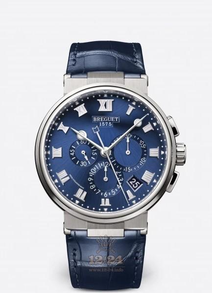 Breguet Marine Watch 5527TI/Y1/9WV 42 mm Titanium Case Dark blue Dial