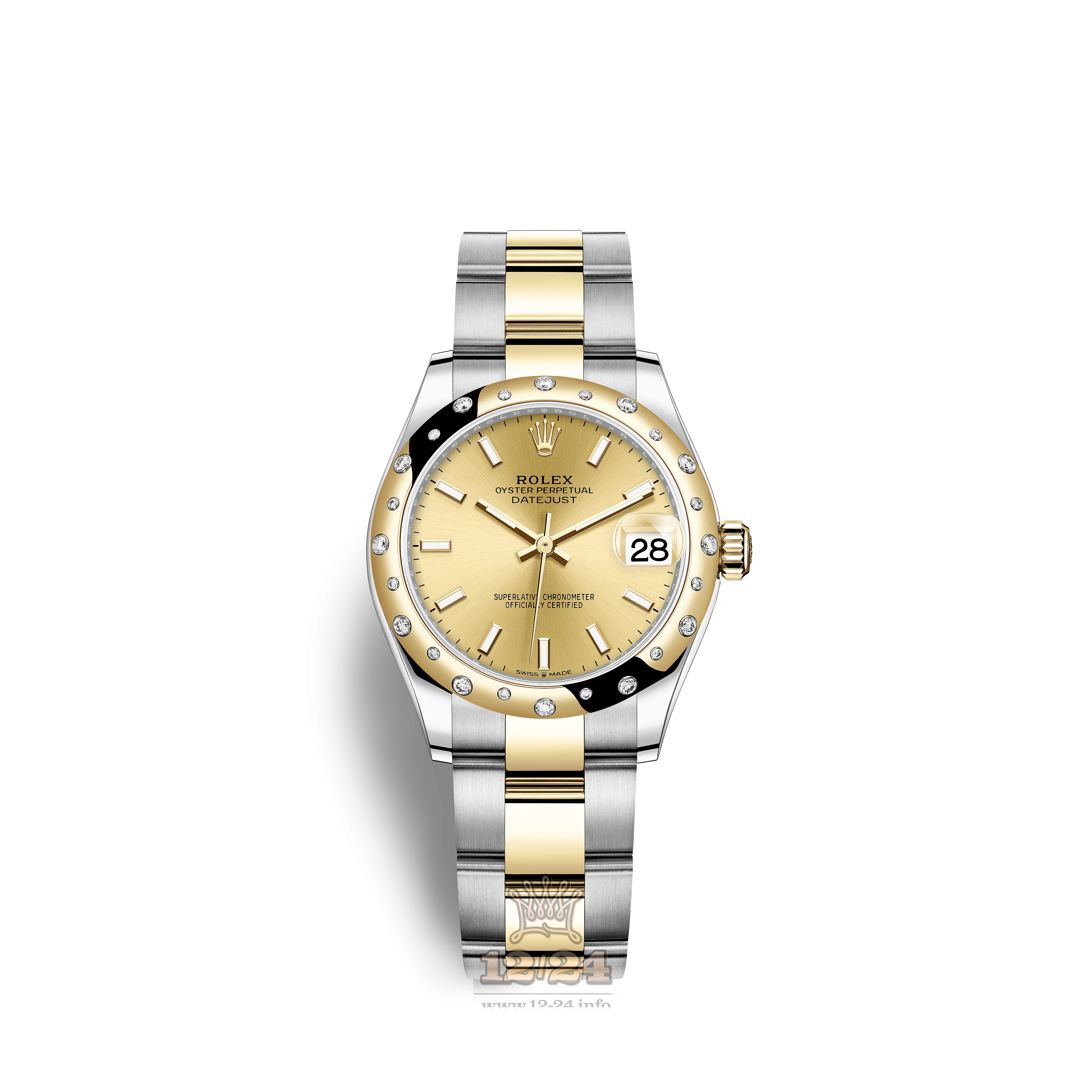 Rolex Datejust Watch 278343rbr-0013 31 mm Stainless steel Yellow gold Case Yellow Dial