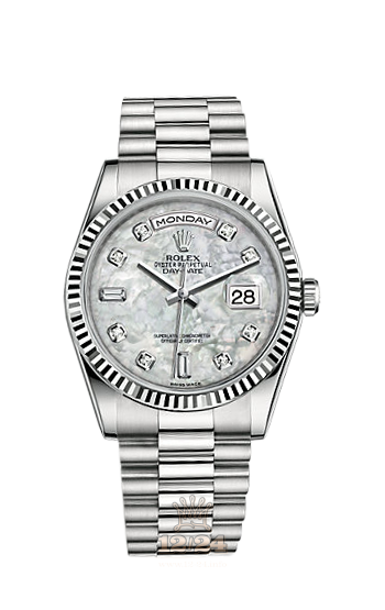 Rolex Day-Date Watch 118239-0080 36 mm White gold Case White Dial
