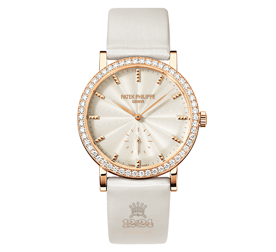 Patek Philippe Calatrava Watch 7120R-001 31 mm Pink gold Case Silver Beige Dial