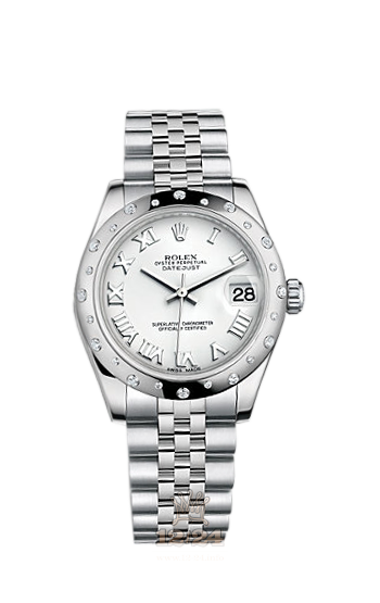 Rolex Lady-Datejust Watch 178344-0005 31 mm Steel / White gold Case White Dial