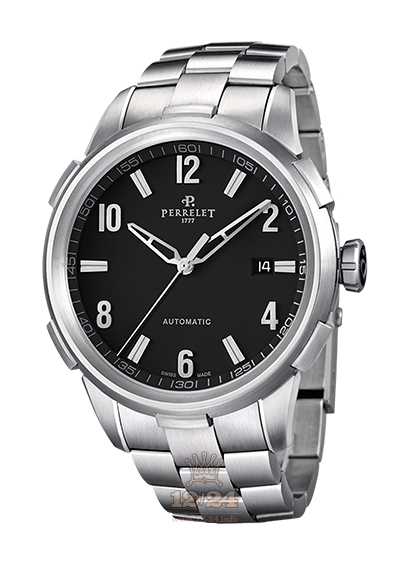 Perrelet First Class Watch A1068/B 42 mm Stainless steel Case Black Dial