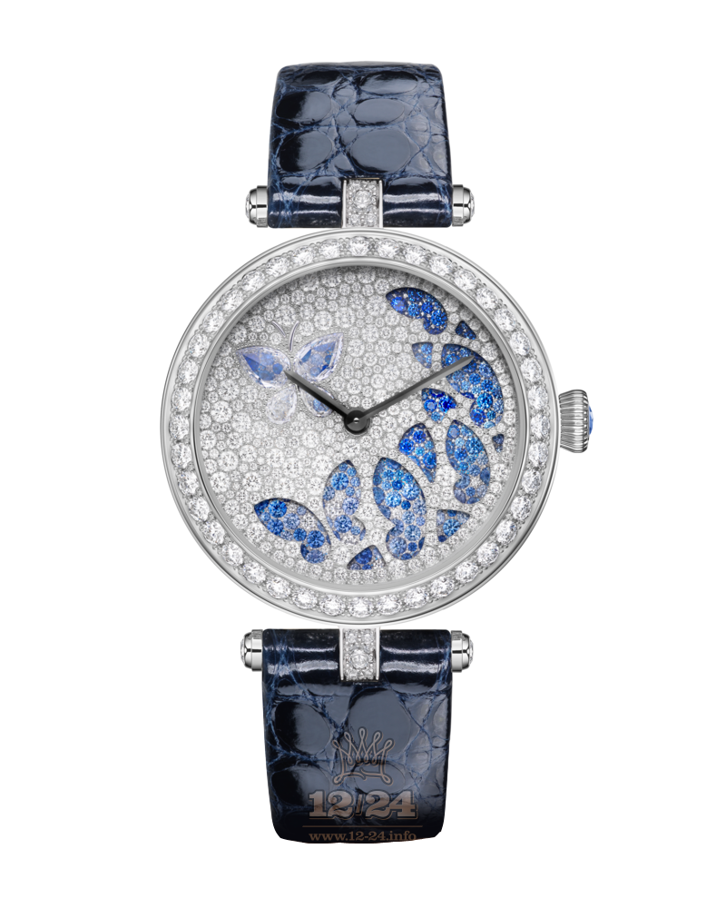 Van Cleef Poetic Complications Watch VCARO8NZ00 White gold Case Silver Dark blue Dial