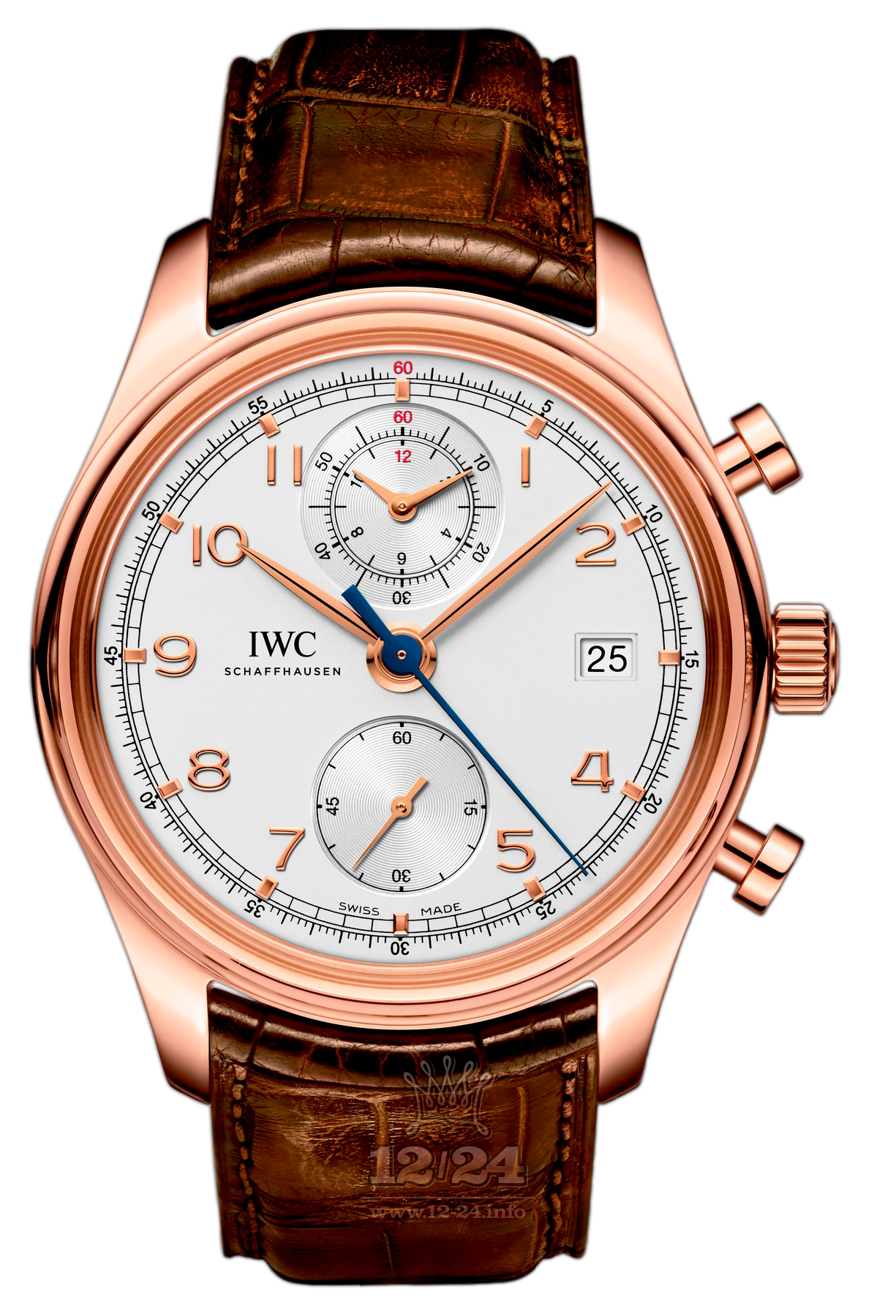 IWC Portugieser Watch IW390402 42 mm Pink gold Case Silver Dial