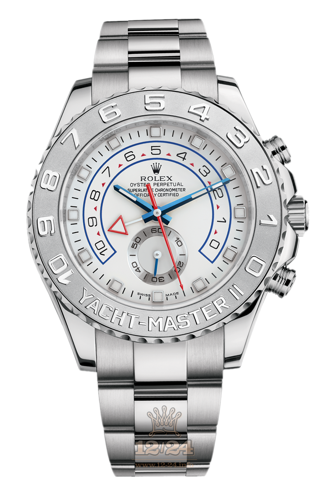 Rolex Yacht-Master II Watch 116689-0001 44 mm White gold Platinum Case White Dial
