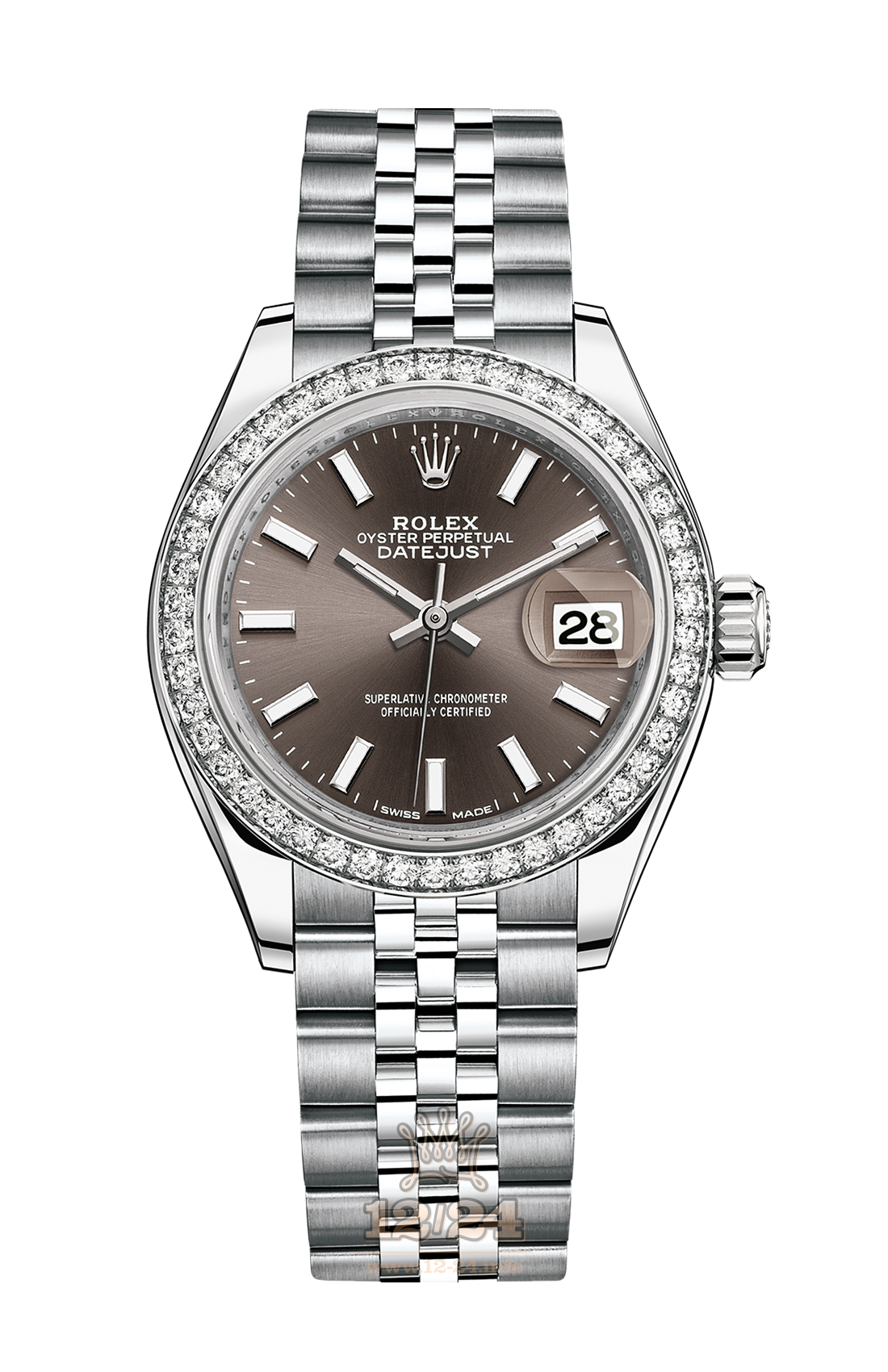 Rolex Datejust Watch 279384rbr-0013 28 mm Steel / White gold Case Brown (chocolate) Dial
