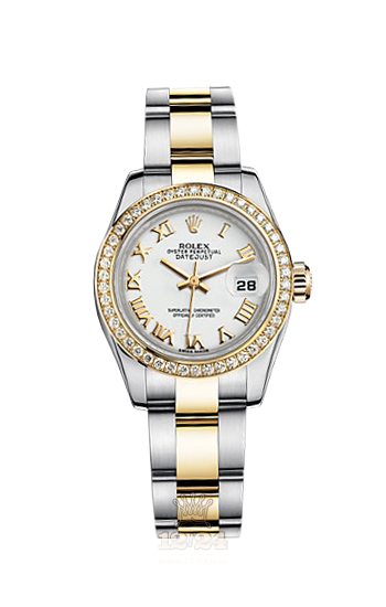 Rolex Lady-Datejust Watch 179383-0015 26 mm Steel / Yellow gold Case White Dial