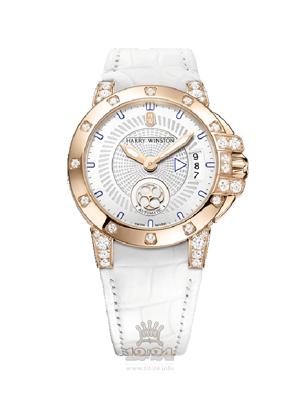 Harry Winston The Ocean Collection Watch OCEAHD36RR001 36 mm Pink gold Case Silver Dial
