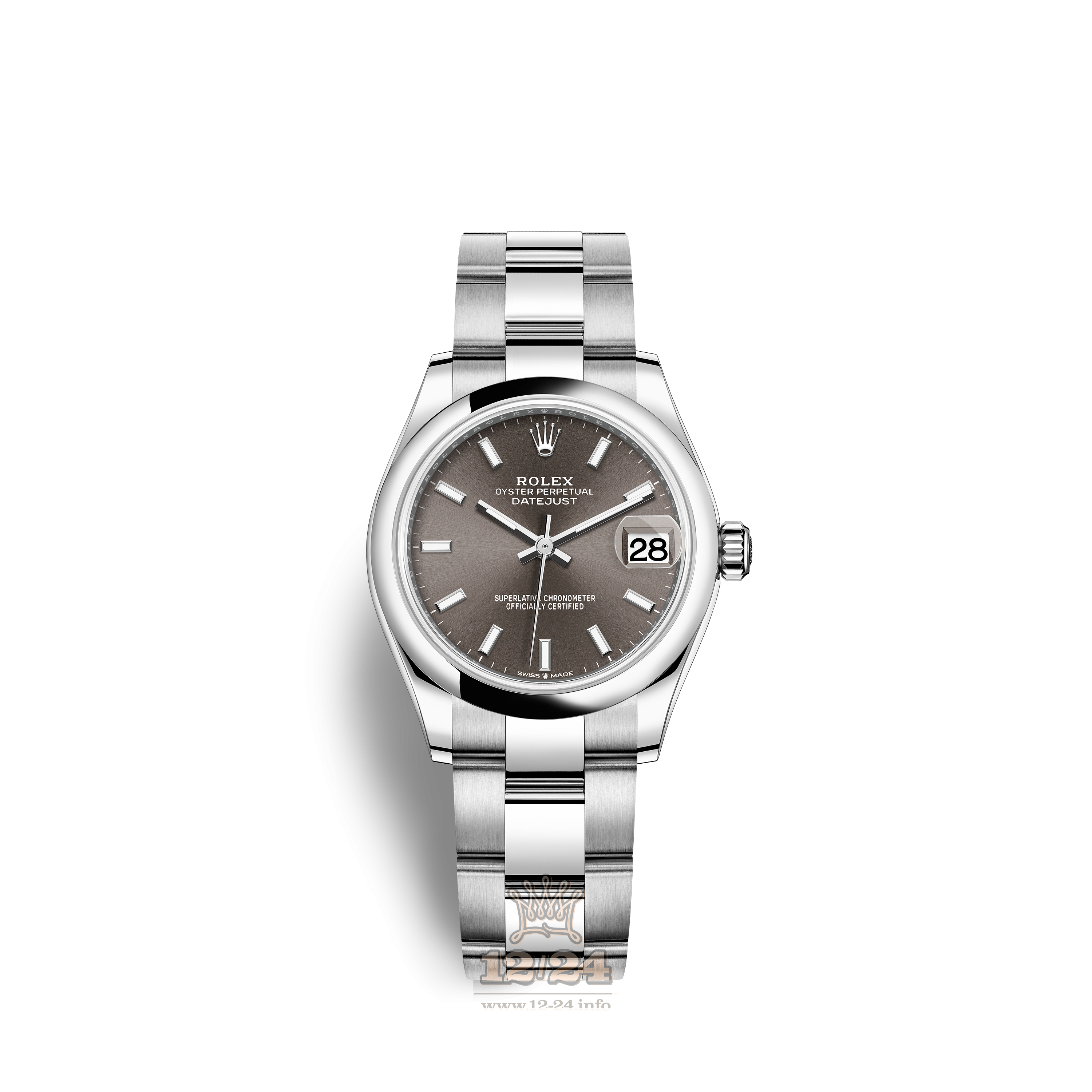Rolex Datejust Watch 278240-0009 31 mm Stainless steel White gold Case Gray Dial